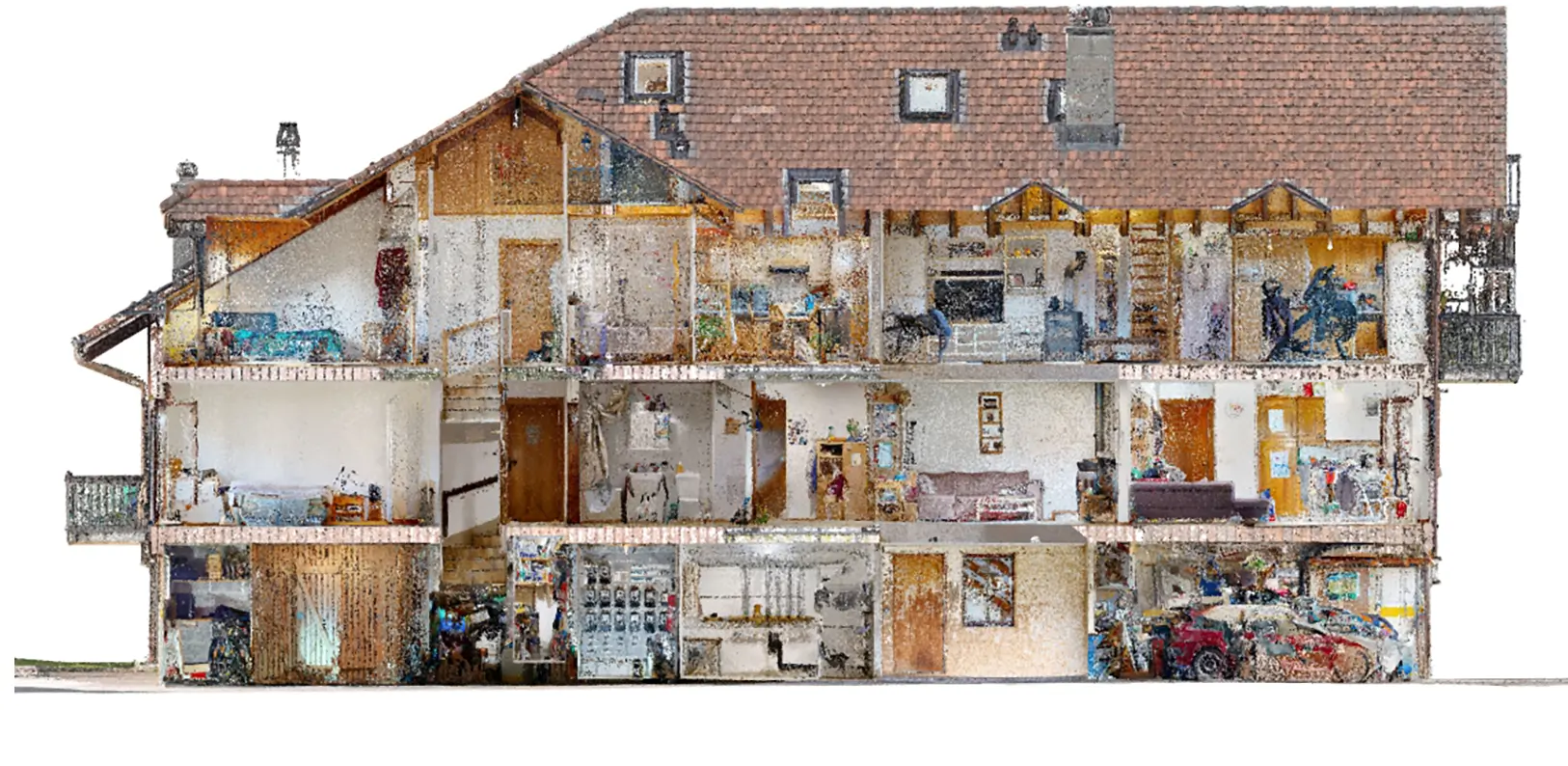 Relevés intérieurs & extérieurs modélisation 3D plans 2D architecture